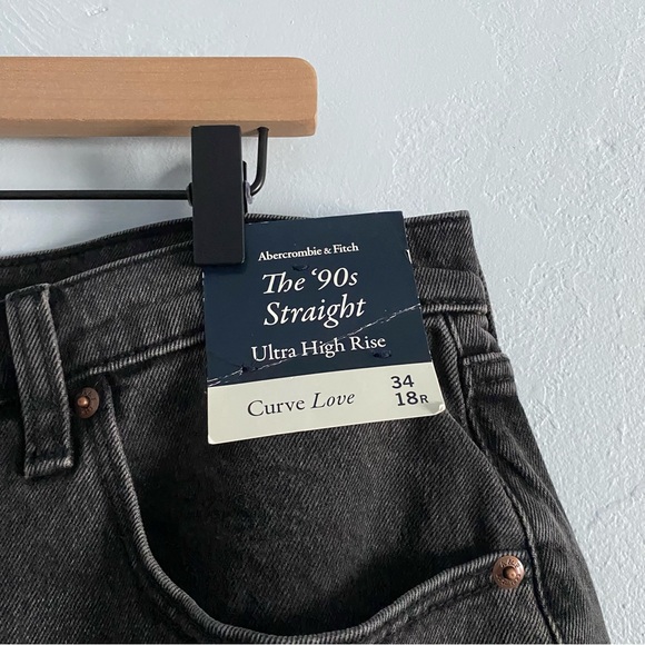 Abercrombie & Fitch Charcoal Straight Leg Jeans - Picture 7 of 13